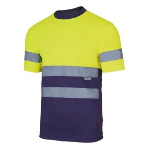 Camiseta técnica bicolor alta visibilidad